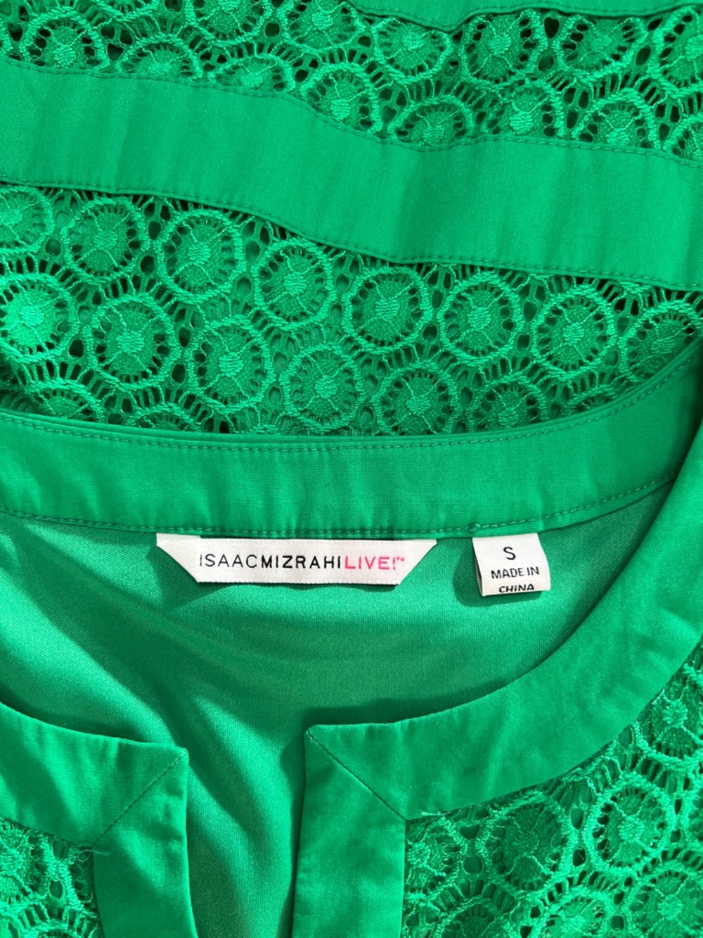 Isaac Mizrahi Emerald Green Lace Shift Dress - Picture 5 of 6